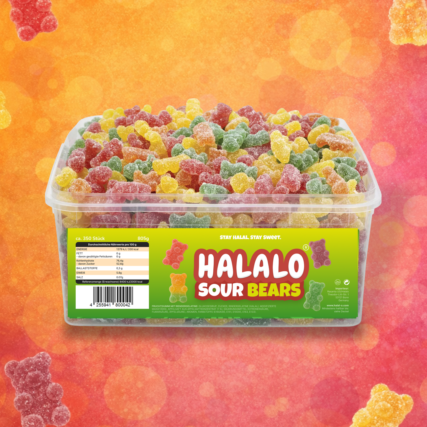 Sour Bears 805g Tubs